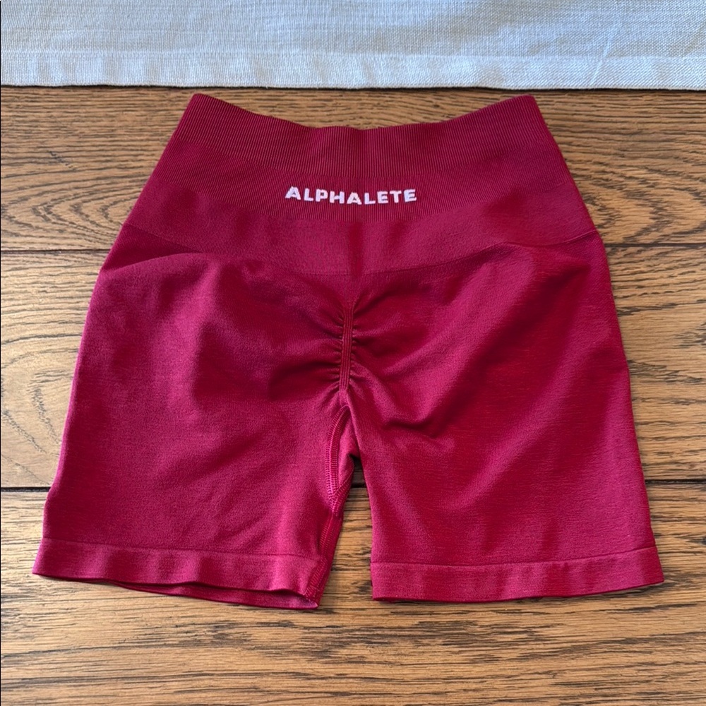 Alphalete Women's Deep Crimson 4.5” Amplify Shorts